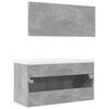 vidaXL Ensemble de meubles de salle de bain 3 pcs gris b&eacute;ton