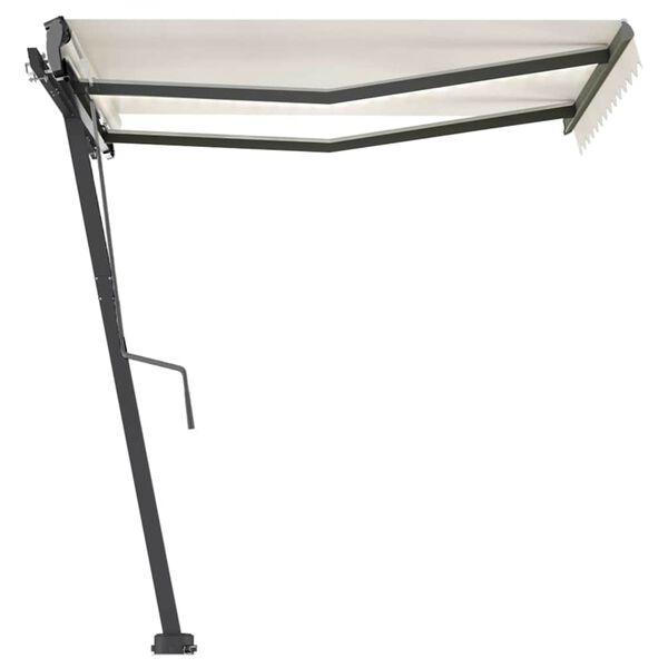 vidaXL Auvent manuel r&eacute;tractable avec LED 300x250 cm Cr&egrave;me