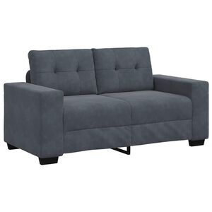 vidaXL Canap&eacute; causeuse gris fonc&eacute; 160x77x82 cm velours