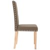 vidaXL Chaises &agrave; manger lot de 4 taupe tissu