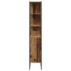vidaXL Ensemble de mobilier de salle de bain avec porte 4 pcs Marron