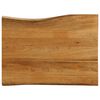 vidaXL Dessus de table 80x60x3,8 cm bord vivant bois massif manguier