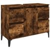 vidaXL Meuble d'&eacute;vier ch&ecirc;ne fum&eacute; 80x33x60 cm bois d'ing&eacute;nierie