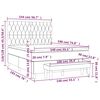 vidaXL Sommier &agrave; lattes de lit avec matelas Cr&egrave;me 140x190 cm Tissu