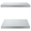 vidaXL &Eacute;tag&egrave;res murales 2 pcs 50x40x3 cm argent&eacute; acier inoxydable