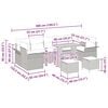 vidaXL Ensemble de canap&eacute; de jardin 10 pcs Beige polyrotin