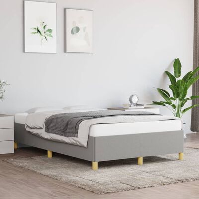 vidaXL Cadre de lit sans matelas gris clair 120x200 cm tissu