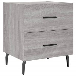 vidaXL Table de chevet sonoma gris 40x35x47,5 cm bois d&rsquo;ing&eacute;nierie