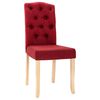 vidaXL Chaises &agrave; manger lot de 4 rouge bordeaux tissu