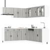 vidaXL Ensemble d'armoires de cuisine 11 pcs Porto bois d'ing&eacute;nierie