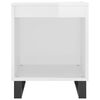 vidaXL Tables de chevet 2 pcs blanc brillant 40x35x50 cm