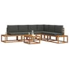 vidaXL Ensemble de canap&eacute;s d'ext&eacute;rieur 7 Pi&egrave;ce Naturel et Anthracite