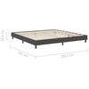 vidaXL Sommier &agrave; lattes de lit sans matelas gris tissu 200x200 cm