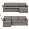 vidaXL Canap&eacute; Taupe Dimensions globales: 245 x 138 x 80 cm (l x P x H)