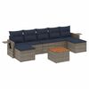 vidaXL Ensemble de canap&eacute; de jardin 8 pcs avec coussins gris r&eacute;sine tress&eacute;e