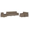 vidaXL Ensemble de canap&eacute;s 4 pcs coussins d&eacute;coratifs et coussins Taupe