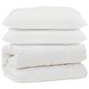 vidaXL Couette avec oreiller 3 pi&egrave;ces Blanc Microfibre