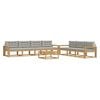 vidaXL Ensemble de canap&eacute;s d'ext&eacute;rieur 7 pc Blanc et gris clair