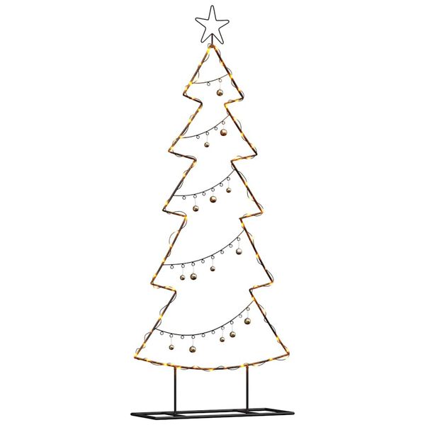 vidaXL Arbre de No&euml;l en m&eacute;tal avec support Noir 150 cm Acier