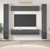 vidaXL Ensemble de meubles TV 6 pcs Gris brillant Bois d'ingénierie