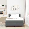 vidaXL Lit &agrave; ressorts avec matelas Gris fonc&eacute; 120 x 200 cm tissu