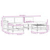 vidaXL Salon de jardin 6 pcs avec coussins bois massif