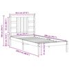 vidaXL Cadre de lit sans matelas 90x200 cm bois massif