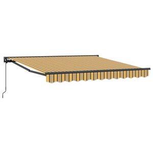 vidaXL Auvent R&eacute;tractable Jaune et Gris 300 x 250 cm