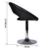 vidaXL Tabouret de bar noir similicuir