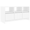 vidaXL Meuble TV Blanc brillant 102x37,5x52,5 cm Bois d'ing&eacute;nierie