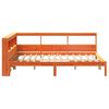 vidaXL Lit biblioth&egrave;que sans matelas cire marron 120x190cm pin massif