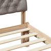 vidaXL Cadre de lit Marron et taupe 120 x 190 cm Bois massif en pin
