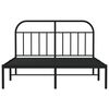 vidaXL Cadre de lit m&eacute;tal sans matelas avec t&ecirc;te de lit noir 140x200cm