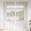 vidaXL Rideau en Voile 2 pcs Cr&egrave;me 225 x 140 cm Polyester