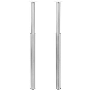 vidaXL Pieds de table t&eacute;lescopiques Acier inoxydable 710 mm - 1100 mm