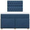 vidaXL Sommier &agrave; lattes de lit avec matelas Bleu 120x200 cm Tissu
