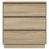 vidaXL Cabinet de chevet avec tiroir Ch&ecirc;ne Sonoma 71 x 34,5 x 75 cm