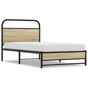 vidaXL Cadre de lit sans matelas 90x200cm ch&ecirc;ne sonoma bois ing&eacute;nierie