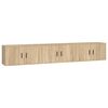 vidaXL Meubles TV muraux 3 pcs ch&ecirc;ne sonoma 80x34,5x40 cm