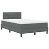 vidaXL Lit &agrave; ressorts avec matelas Gris fonc&eacute; 120 x 200 cm tissu