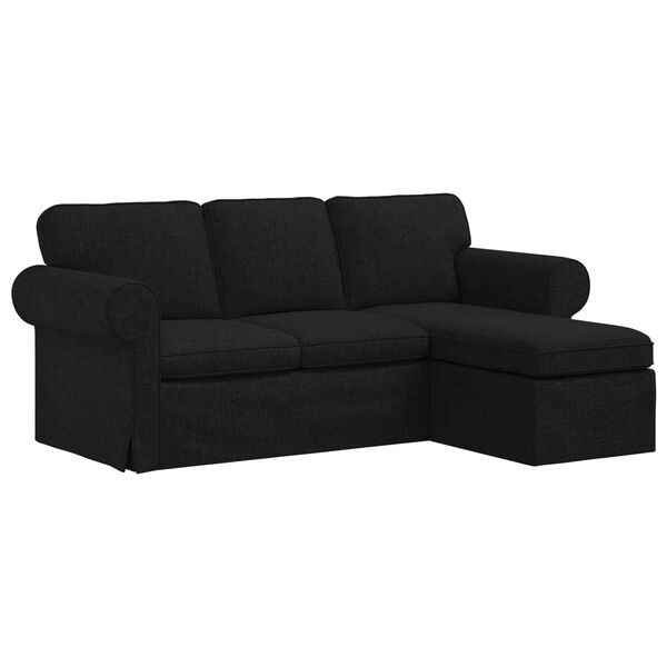 vidaXL Canap&eacute; Noir Dimensions globales: 195 x 138 x 80 cm (l x P x H)