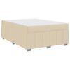 vidaXL Cadre de lit avec matelas Cr&egrave;me 140 x 200 cm tissu