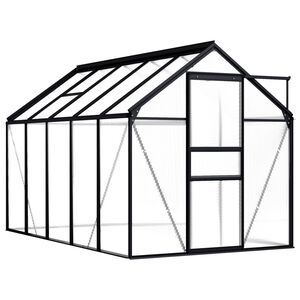 vidaXL Serre Anthracite Aluminium 5,89 m&sup2;