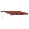 vidaXL Auvent manuel r&eacute;tractable avec LED 300x250 cm Orange et marron