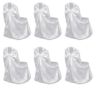 Housse de chaise blanche pour le banquet de mariage 6 pi&egrave;ces