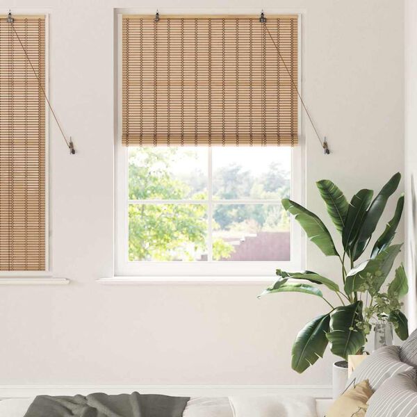 vidaXL Store enrouleur avec des rideaux Nature 110 x 160 cm Bambou