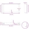 vidaXL Pieds de table basse en U 2 pi&egrave;ces Blanc 60 x (30-31) cm Acier
