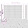 vidaXL Cl&ocirc;ture avec poteau Gris 1,4 x 25 m Acier et PVC