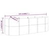 vidaXL Lit sur&eacute;lev&eacute; de jardin Acier galvanis&eacute; 224x80x68 cm gris