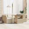 vidaXL Ensemble de canap&eacute; de jardin avec coussin 7 pcs beige et cr&egrave;me